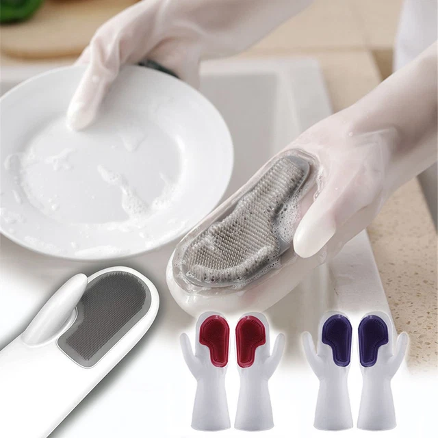 Accesorios Guantes para el hogar Guantes para lavar platos Herramienta de limpieza Cepillos de silicona