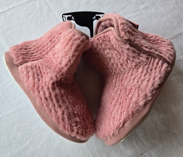 Soir et Matin Chaussons en suede grande taille brique