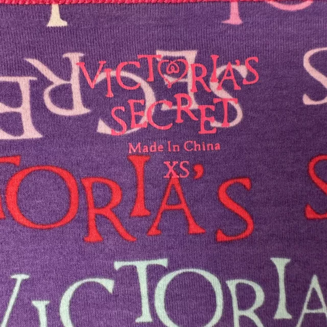 Victorias Secret Sleep Shirt Night Gown Womens XS Purple Logo Y2K Style 90s 2