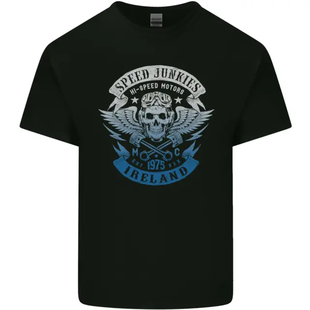 Ireland Speed Junkies Biker Motorcycle Mens Cotton T-Shirt Tee Top