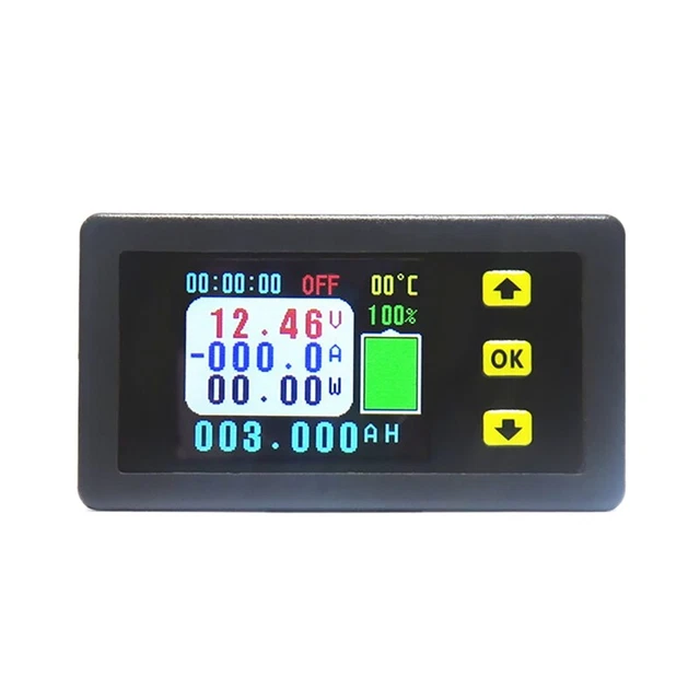VA7510S Misuratore di Tensione e Corrente, 100A 6-75V/0V-120V DC Amperometr Q3Z5
