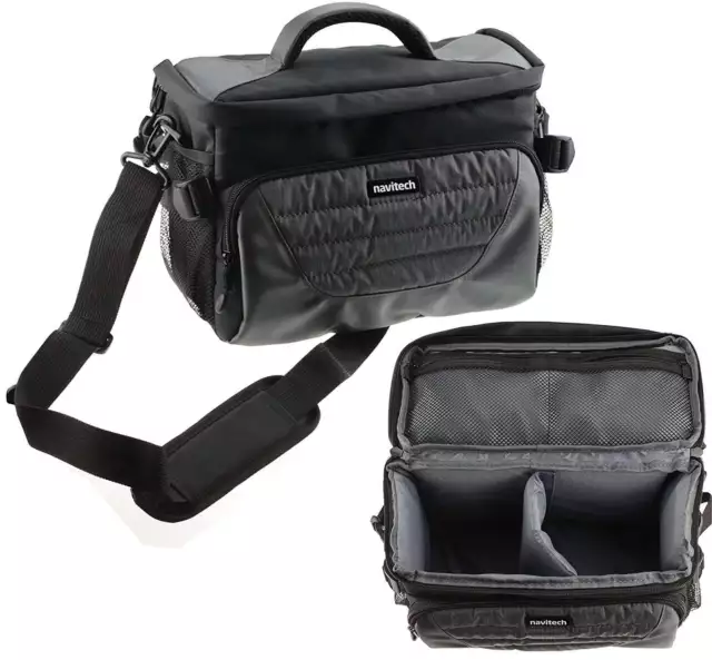 Navitech Grey Shoulder Camera Bag For Fujifilm X-H2 Mirrorless Camera