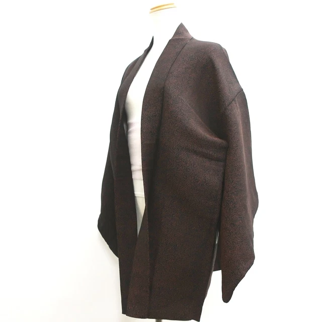 8943C1 Silk Vintage Japanese Kimono Haori Jacket Chrysanthemum