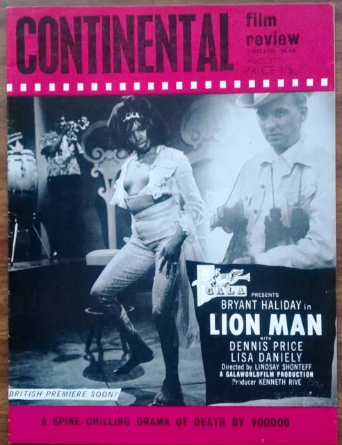 CONTINENTAL FILM REVIEW Magazine, August 1964. VGC. Free UK Postage