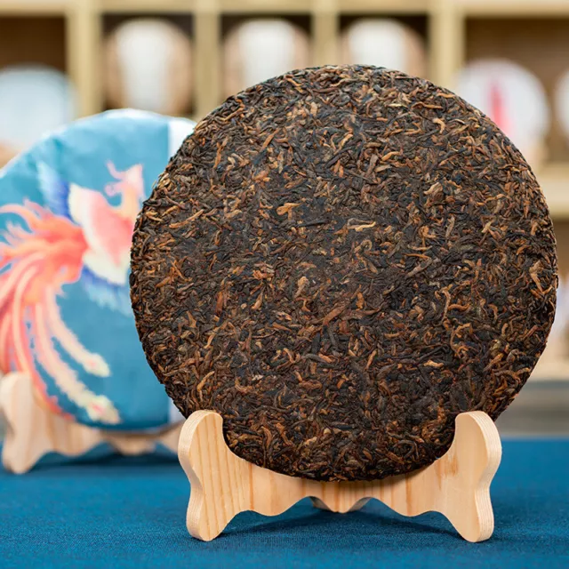 357G Yunnan Yiwu Mellow Rhythm Pu'er Seven Cakes Ancient Tree Aged Ripe Puer Tea