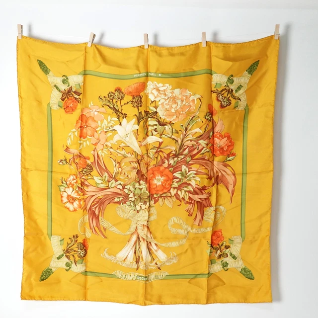 Hermes Carre tagless scarf Multi color Silk A-0066 Hermes Carre tagless scarf Multi color Silk A-0066