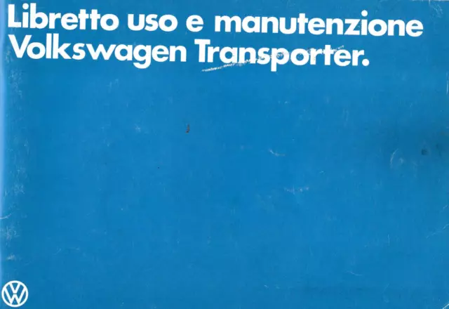 Manuale / Libretto d'uso e manutenzione Volkswagen Transporter T3 VW Digitale