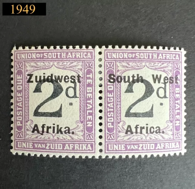 South West Africa Postage Due Stamps D30 2d Zuidwest 9.5mm T6 1924 MLH