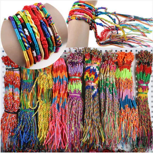 20-200pcs Wholesale Lot Braid Strands Handmade Bracelets Friendship Cord Jewelry