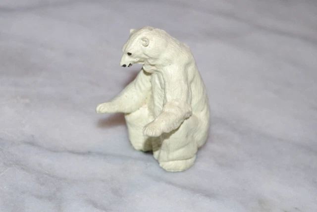 Ours En Plastique Blanc Vintage ACEDO - Années 60, Du Zoo, Collection