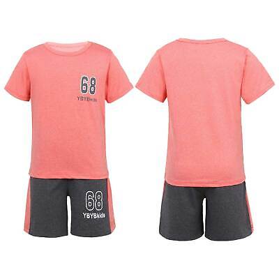 Bambini indumenti sportivi Set Calcio Tuta sportiva a maniche corte t-shirt shorts sportwear 2