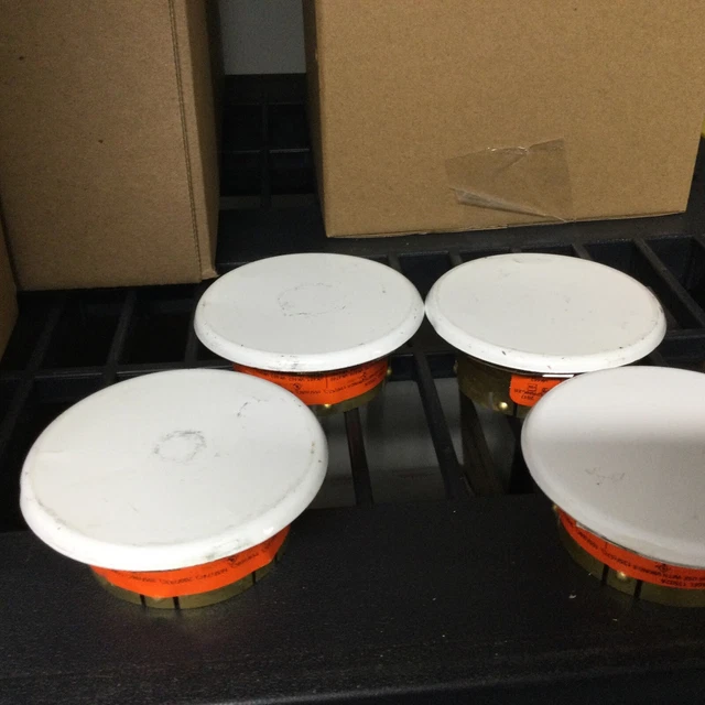 Lot Of 4 Viking, Label 13502A Concealed Escutcheon FIRE SPRINKLER HEAD CAP WHITE