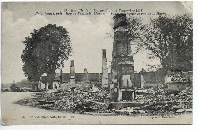FRIGNICOURT environs VITRY LE FRANCOIS - Marne - CPA 51 - Battle of the Marne