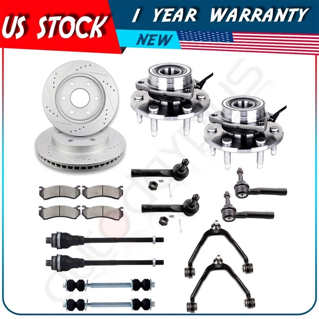Fit For 2000-2006 Chevrolet Tahoe Front Tie Rod End Ball Joint Brake Rotors
