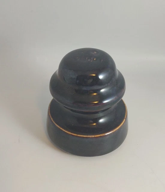 Vintage  Thomas  Ceramic Porcelain Dark Brown Glaze  Insulator
