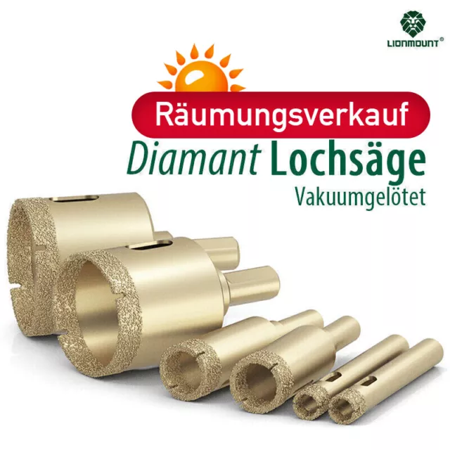 Diamantbohrer Bohrkrone Fliesenbohrer 50-100mm für Glasfliesen Keramik Marmor