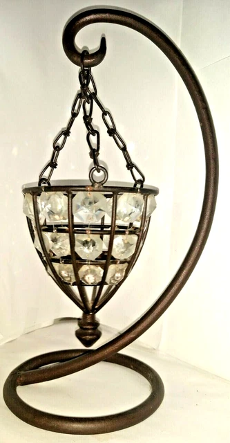 Hanging Table Candle Holder Metal Glass