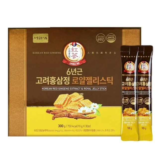 JUNGWONSAM 6 Years Old Korean Red Ginseng Extract Royal Jelly Stick 10g x 30ea