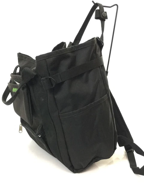 Porter Backpack/Polyester/Black/Plain/Dirty
