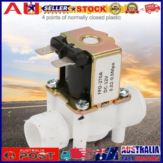 DC 12V Water Solenoid Valve Durable 0.02-0.8mpa for Garden Sprinkler Irrigation