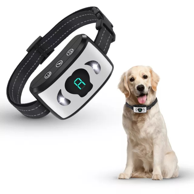 Anti Bark Collar for Dogs & Puppies - shock free & without spray - rechargeable