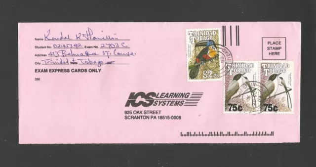 Rare Trinidad & Tobago Tobago Surcharge Franking On Inflation Airmail Cover