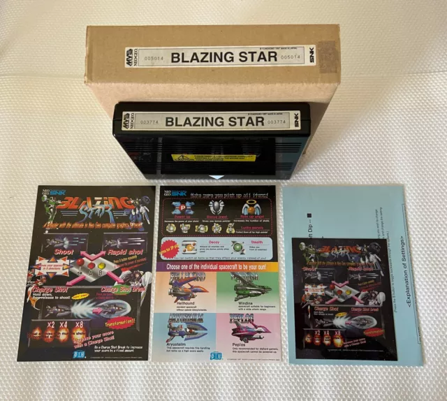 Snk Neo Geo Blazing Star Mvs Full Kit Unmatching Holo label 100% original