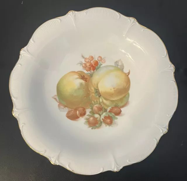 Schumann Arzberg Germany Vintage China Bavaria Fruit Serving Bowl, 11” X 11”.
