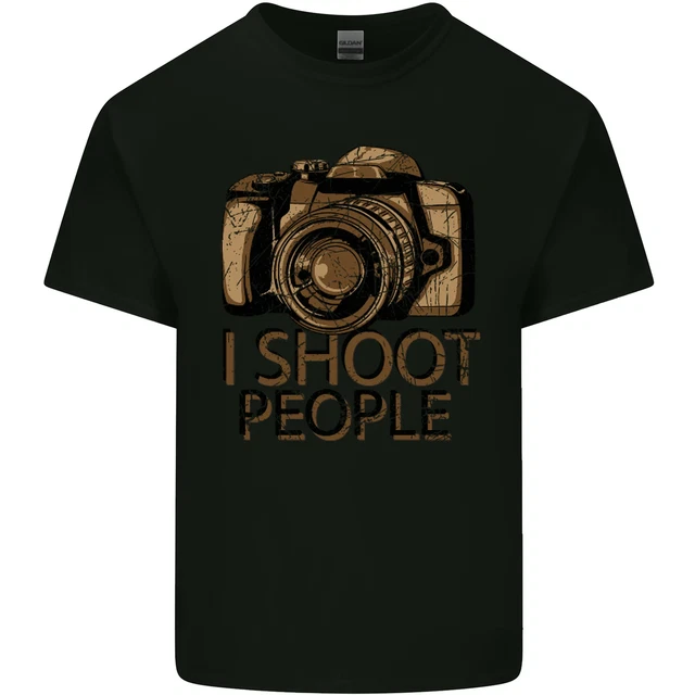 T-shirt top Photography I Shoot People Photographer da uomo cotone