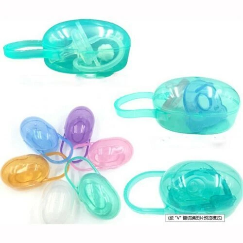 2X Protable Baby Soother Pacifier Dummy Storage Case Box Cover Holder Container