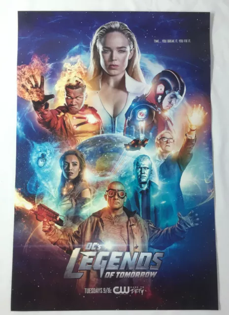 original 2017 CW tv show promo poster ~ LEGENDS OF TOMORROW ~ 12x18