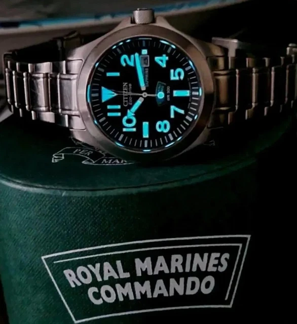 GENUINE CITIZEN ECO DRIVE Royal Marines Commando Men s Bn0110 57e