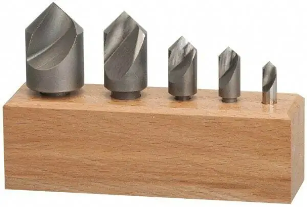 Keo 5 Piece, 1/4 to 1" Head Diam, 90� Included Angle, Single End Countersink ...