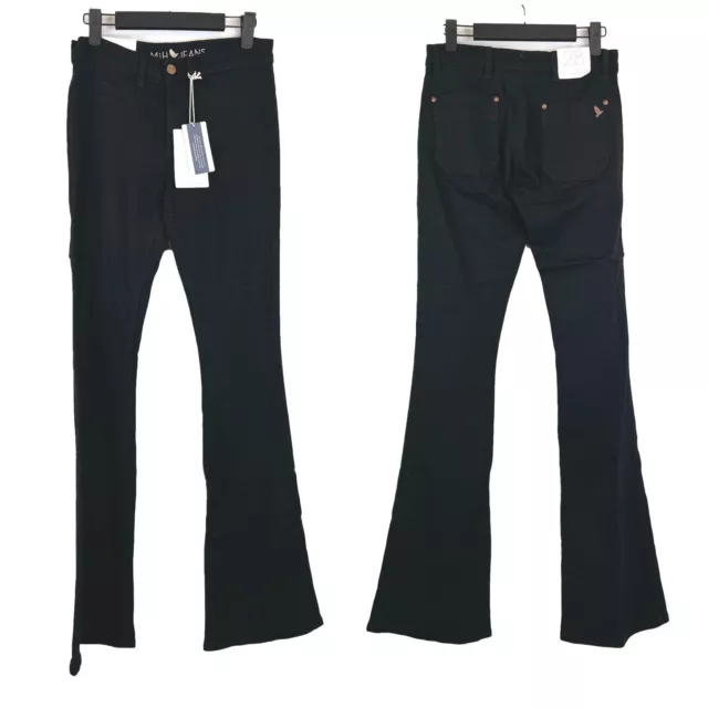 NWT MiH Marrakesh Black Mid Rise Skinny Kick Flare Jeans 28