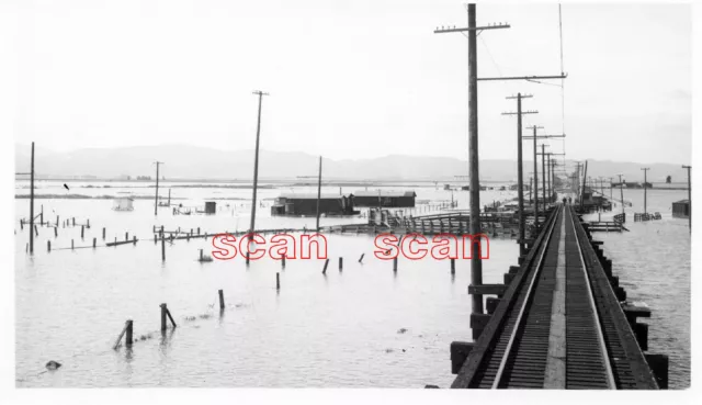 3Cc521 Rp 1939 Sacramento Northern Railroad Flood Scene At Chico