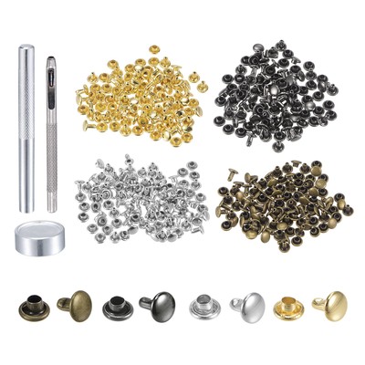bronzo nickel 7 mm denim 20 rivetti rotondi argento per jeans e giacche in pelle Hemline Kit di rivetti 
