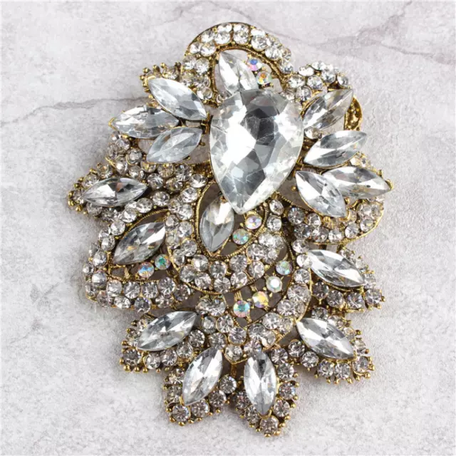 Six Kinds Of Imitation Crystal Glass Vintage Brooch Noble Gorgeous Jewelry Gift