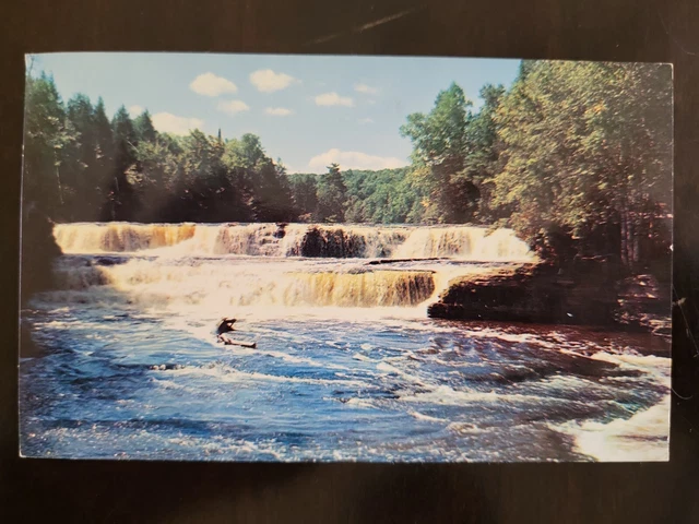 Vintage Postcard - Lower Falls Of The Tahquamenon River, Brimley, Michigan