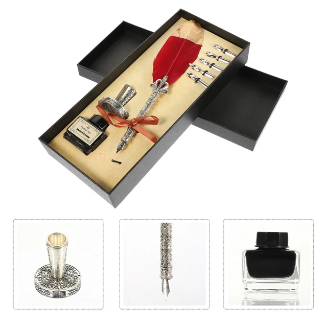 Federkiel-Set Schreibstift Stift-Set Geschäftsanzug Geschenkset Geschnitzt