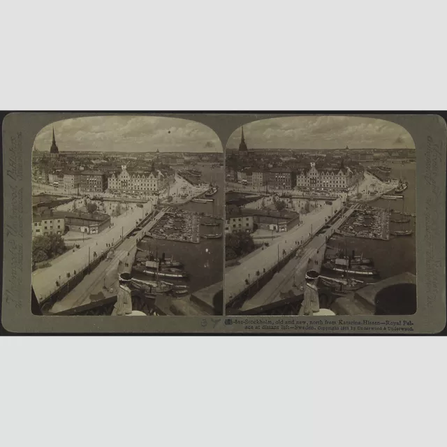 Stereofotografie: Underwood & Underwood. Stockholm Panorma 1905