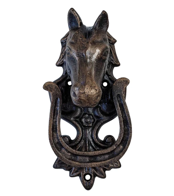Estilo antiguo de la cab puerta Aldaba caballo herrajes para puertas