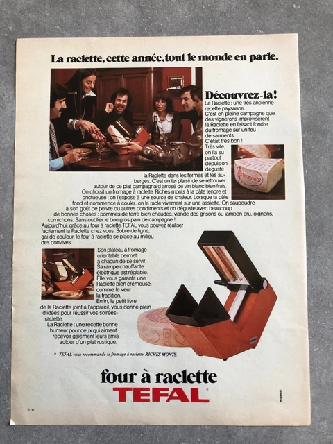 Appareil à Raclette Tefal Vintage Orange – Four Quart De Meule, Excellent état
