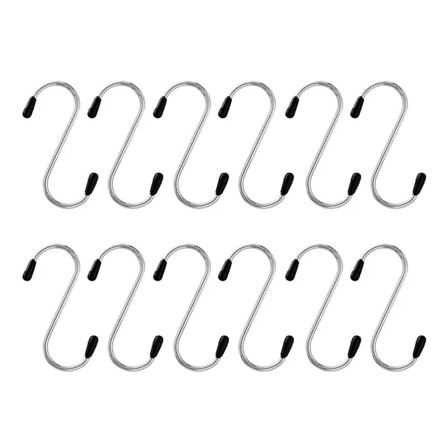 12pcs Kitchenware Hooks S Shaped Hanger Hook Stainless Steel