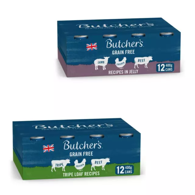 Butcher's Can Grain Free Recipe's Various Types Packed With Vitamins 12x400g