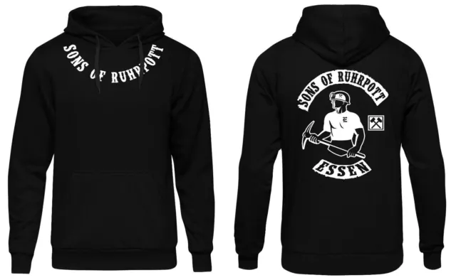 Sons of Ruhrpott Essen Herren Kapuzenpullover | Fussball Ultras Anarchy | M3