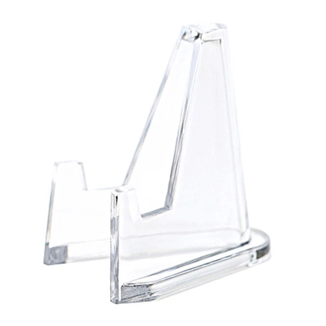 20 Pcs Display Stand Mini Plastic Plate Coin Card Medal Square Case Holder Easel