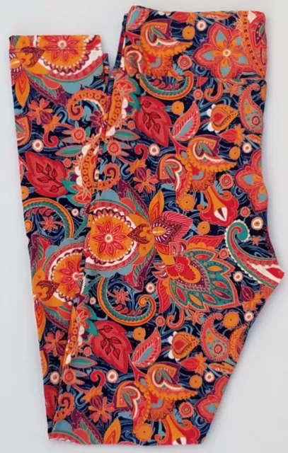 TC LuLaRoe Tall & Curvy Leggings Paisley Multicolor Print NWT M54