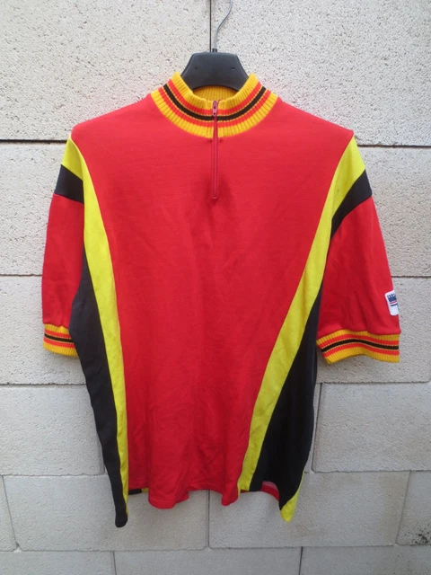 Maillot Cycliste Vintage Kopa Heurtefeu - Années 70 - Bleu, Taille S, Made In France