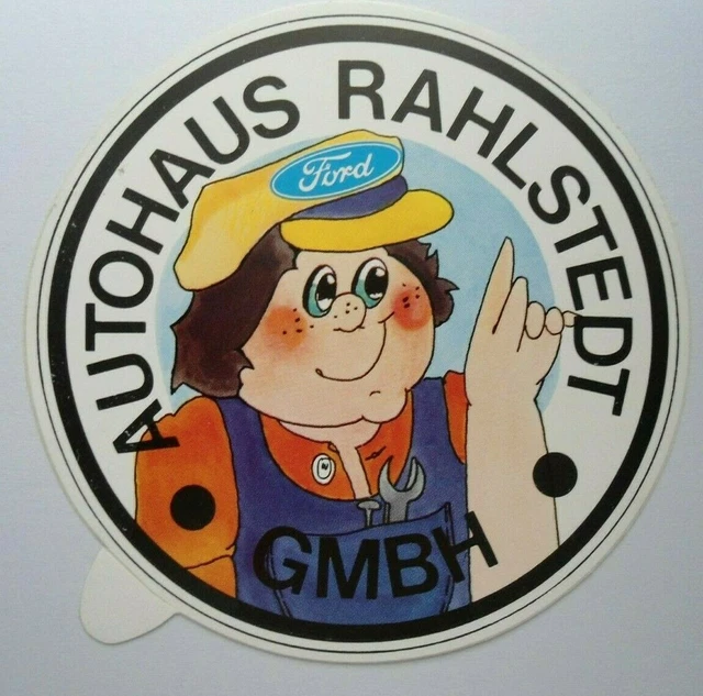 Promotional Stickers Ford Autohaus Rahlstedt Gmbh Hamburg Workshop Classic Car