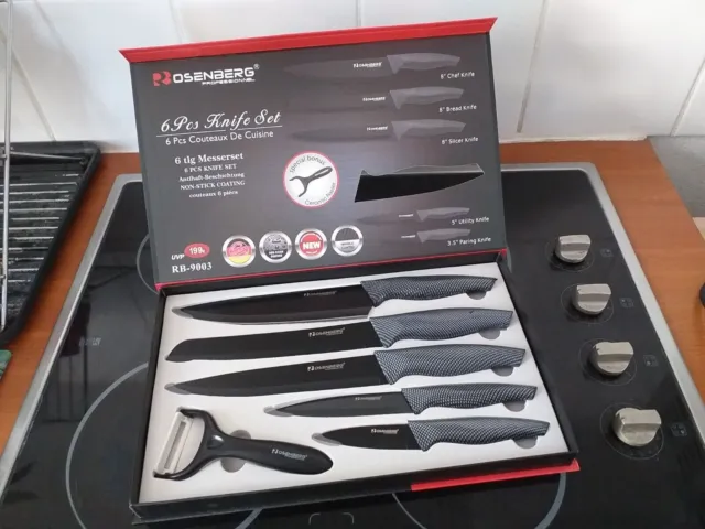 Lot de couteaux de cuisine Rosenberg neuf dans son emballage